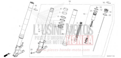 GABEL, VORNE (CBR1000ST) CBR1000STR de 2024
